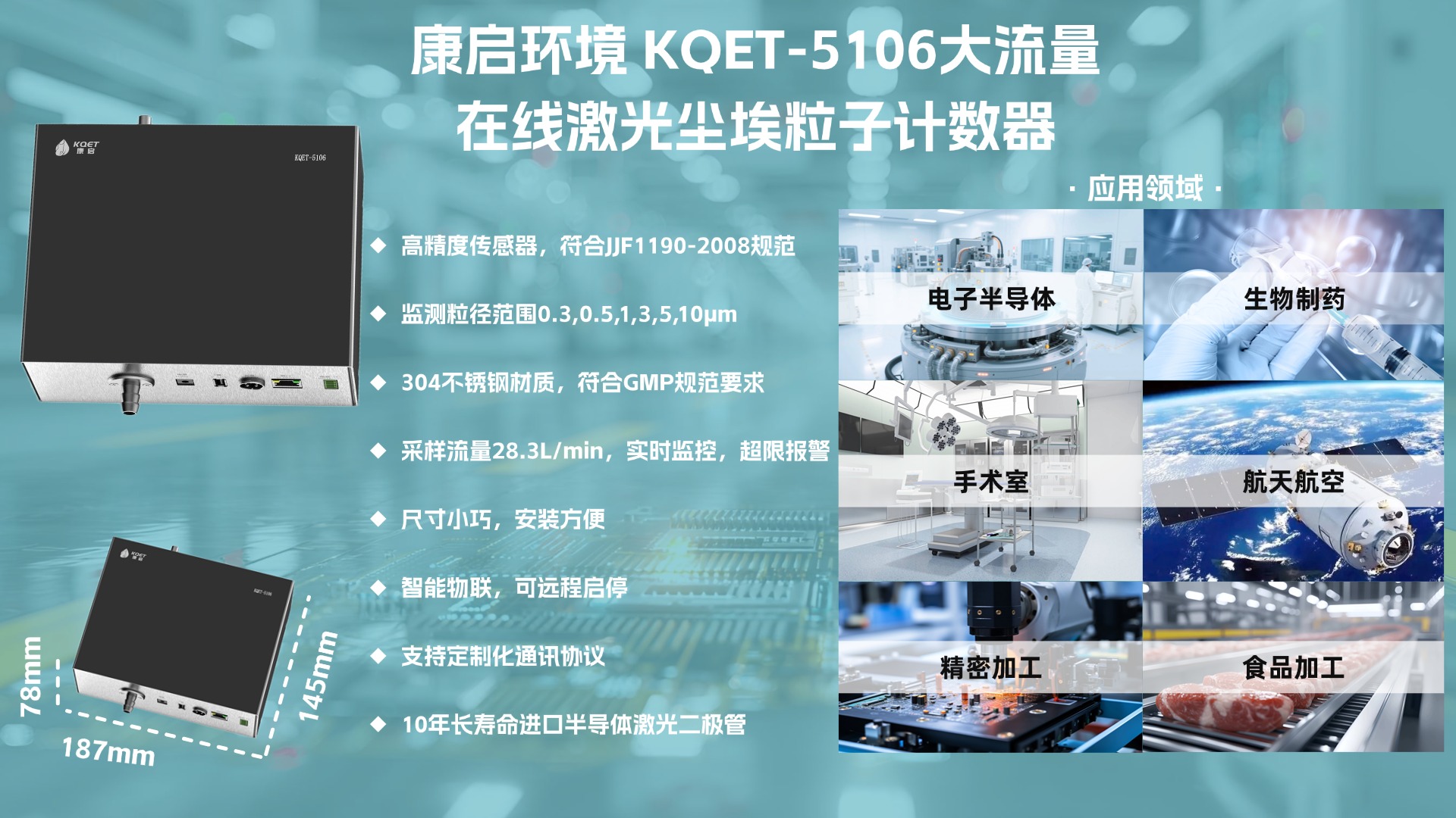 KQET-5106 系列：大流量驱动下的洁净环境监测革新利器