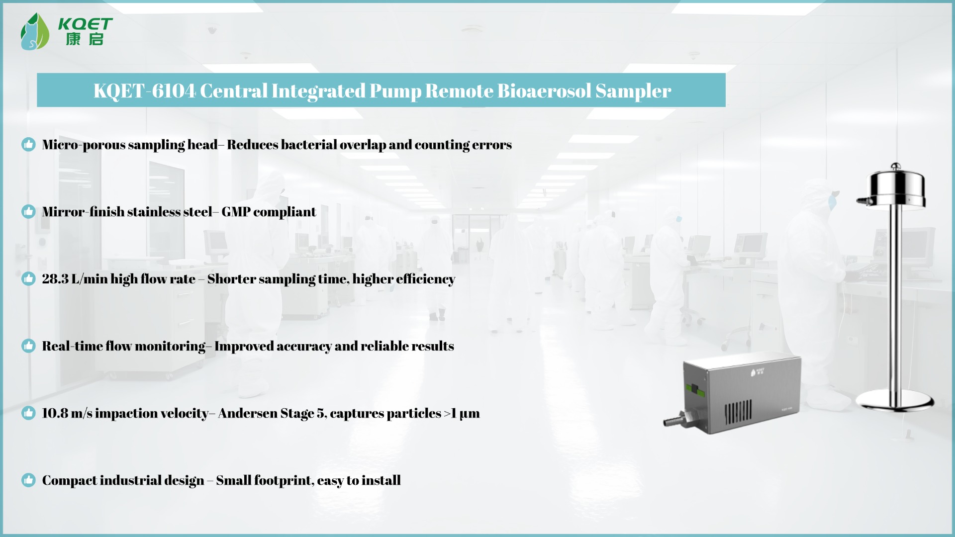 KQET-6104  Central Integrated Pump Remote Bioaerosol Sampler